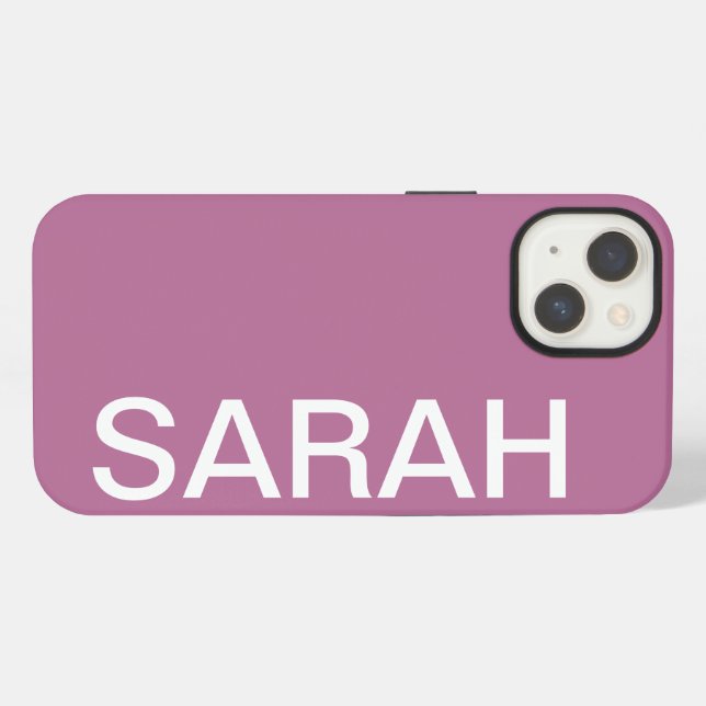 Personalized Name Simple Stylish Modern Monogram iPhone Case (Back Horizontal)