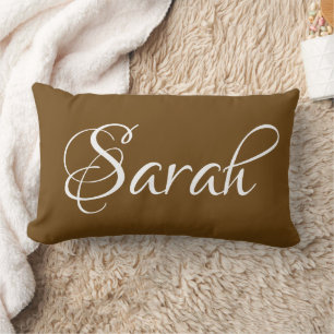 PERSONALIZED NAME SIMPLE STYLISH MODERN MONOGRAM LUMBAR CUSHION
