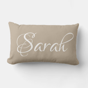 PERSONALIZED NAME SIMPLE STYLISH MODERN MONOGRAM LUMBAR CUSHION
