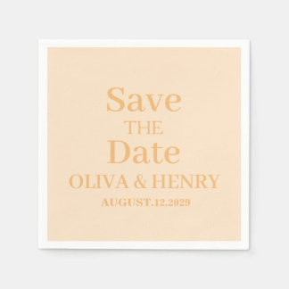 PERSONALIZED NAME SIMPLE STYLISH SAVE THE DATE NAPKIN