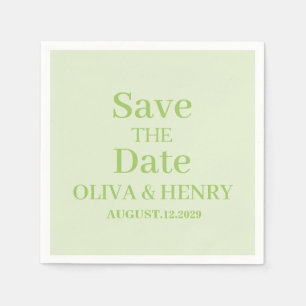 PERSONALIZED NAME SIMPLE STYLISH SAVE THE DATE NAPKIN