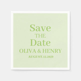 PERSONALIZED NAME SIMPLE STYLISH SAVE THE DATE NAPKIN