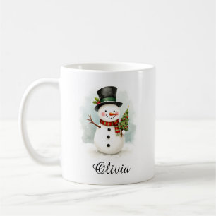 Personalized Name Snowman Coffee Mug