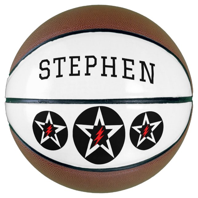 Personalized Name Stars Basketball (Front)
