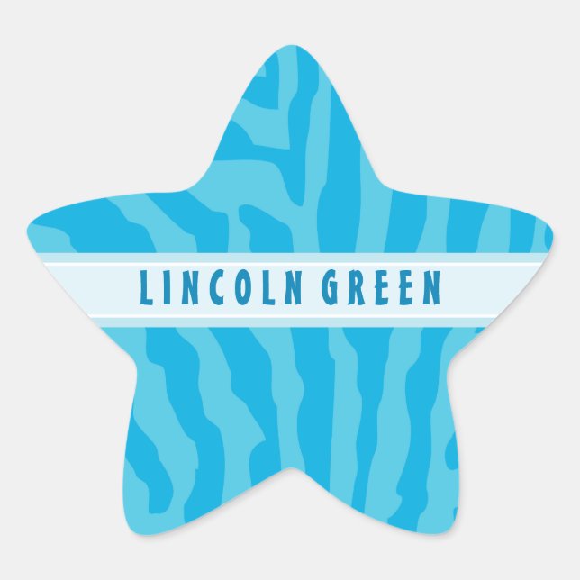 PERSONALIZED NAME STICKERS :: animal print 1B (Front)