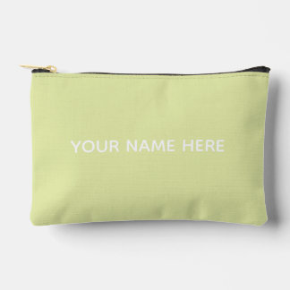Personalized Name Stylish Modern Elegant Minimal Accessory Pouch