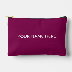 Personalized Name Stylish Modern Elegant Minimal  Accessory Pouch