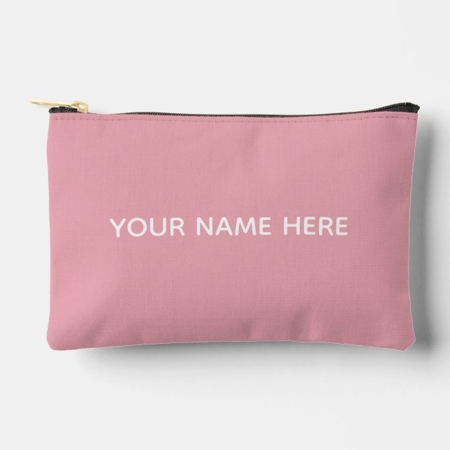 Personalized Name Stylish Modern Elegant Minimal Accessory Pouch (Front)
