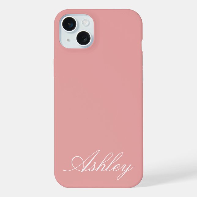 Personalized Name Stylish Modern Elegant Minimal  iPhone Case (Back)