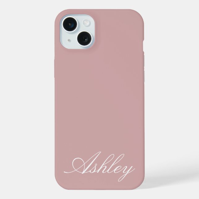 Personalized Name Stylish Modern Elegant Minimal  iPhone Case (Back)