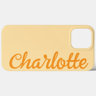 Personalized Name Stylish Modern Minimal Beige iPhone 13 Pro Max Case