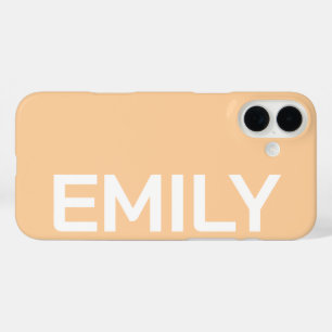 PERSONALIZED NAME STYLISH MODERN MINIMAL MONOGRAM iPhone 16 PLUS CASE