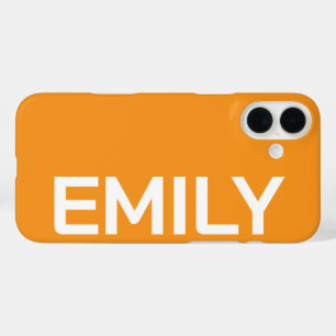 PERSONALIZED NAME STYLISH MODERN MINIMAL MONOGRAM iPhone 16 PLUS CASE