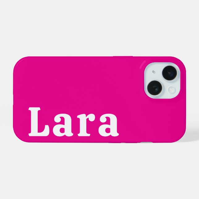 Personalized Name Stylish Modern Minimal Monogram  iPhone 15 Case (Back Horizontal)