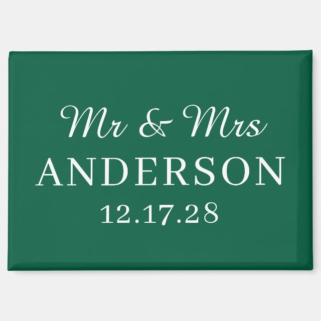 Personalized Name Stylish Modern Minimal Wedding  Magnet (Front)