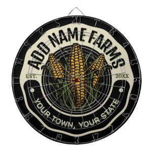 Personalized NAME Sweet Corn Garden Farm Farmer  Dartboard
