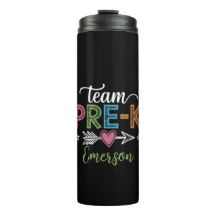 Personalized Name Team Pre-K PreSchool Teacher  Thermal Tumbler