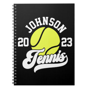 Personalized NAME Tennis Player Racket Ball Court Notebook