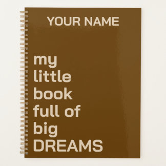 PERSONALIZED NAME TEXT SIMPLE STYLISH DAILY PLANNER