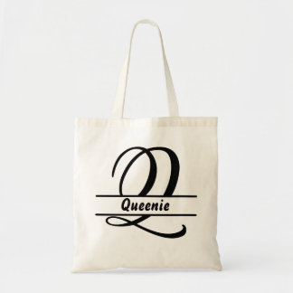 personalized name tote bag, custom letter Q gift  Bag