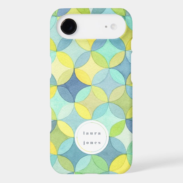 Personalized Name Watercolor Circles Pattern (Back)