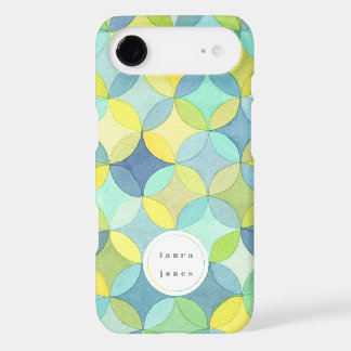 Personalized Name Watercolor Circles Pattern