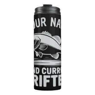Personalized Name Wind Current Drifter Bass Fish Thermal Tumbler