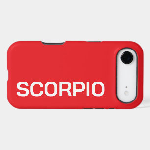 PERSONALIZED NAME ZODIAC SIGN STYLISH MODERN RED