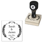 Personalized Names and Wedding Date Rubber Stamp