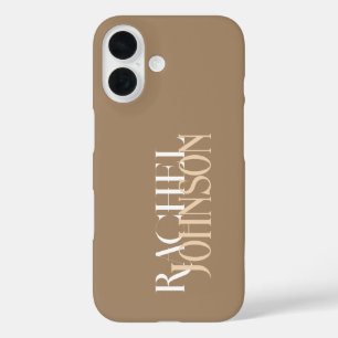 Personalized Names beige  iPhone 16 Case
