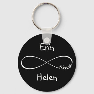 Personalized Names Friends Infinity Symbol Simple Key Ring