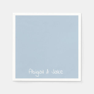 Personalized Names Sky Blue Cocktail Napkin