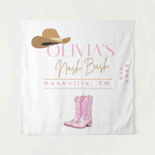 Personalized Nash Bash Bachelorette Sign Tapestry