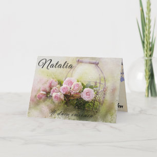 Personalized Natalia Polish name day card