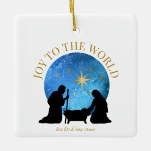 Personalized   Nativity   Christmas Ceramic Ornament