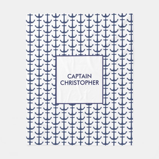 Personalized Nautical Theme Blanket (Front)