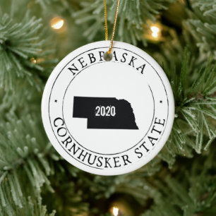 Personalized Nebraska Ornament