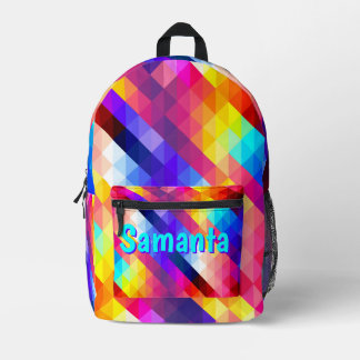 Personalized Neon Backpack | Abstract Rainbow Kids