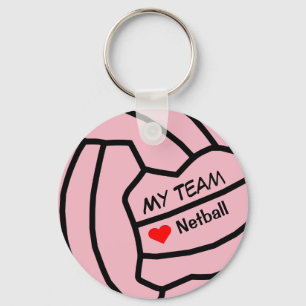 Personalized Netball Ball Design Keyring
