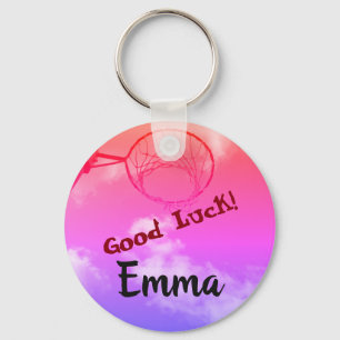 Personalized Netball Hoop Photo Key Ring