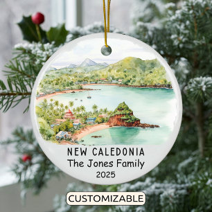 Personalized New Caledonia Ornament, Ceramic Ornament