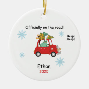 Personalized New Driver Ornament, Custom Licensed  Ceramic Ornament