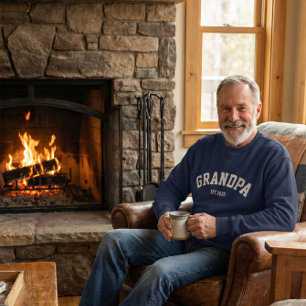 Personalized New Grandpa Est Date Father's Day Sweatshirt