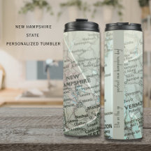 Personalized New Hampshire Map Granite State