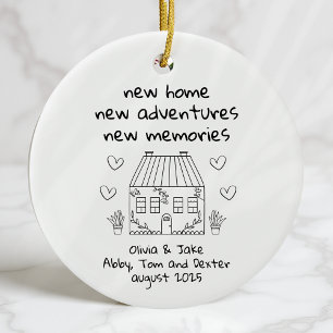 Personalized New Home Keepsake Moving House Ceramic Ornament