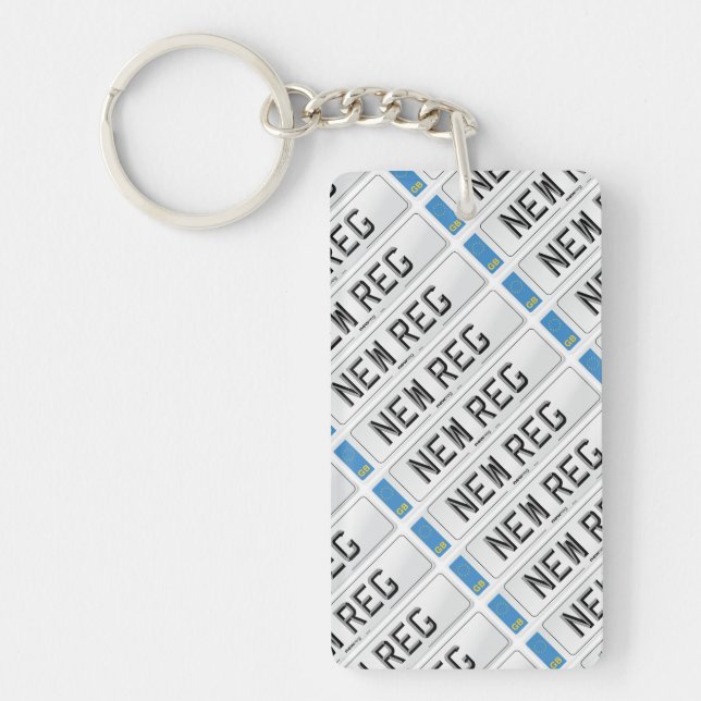 Personalized New Reg Keyring (Front)