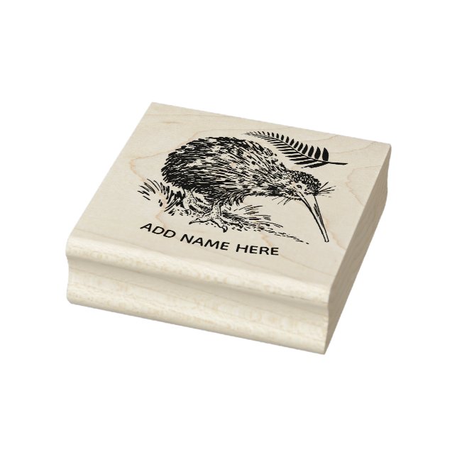 PERSONALIZED NEW ZEALAND KIWI RUBBER STAMP (Stamp)