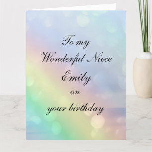 Personalized Niece Birthday Card