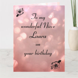 Personalized Niece Birthday Card