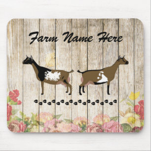 Personalized Nigerian Dwarf Dairy Goat Farm Mouse Pad